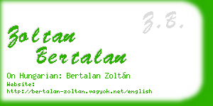 zoltan bertalan business card